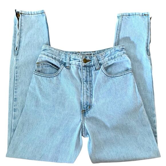 Vintage 80’s Guess Hi Waisted Zipper Ankle Tapered Leg Jeans - Picture 3 of 11